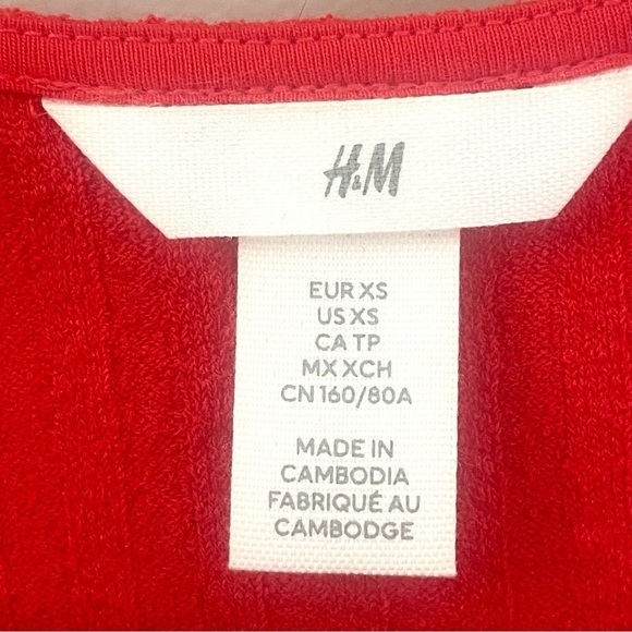 H&M red ribbed top​​​​​ - Picture 4 of 6